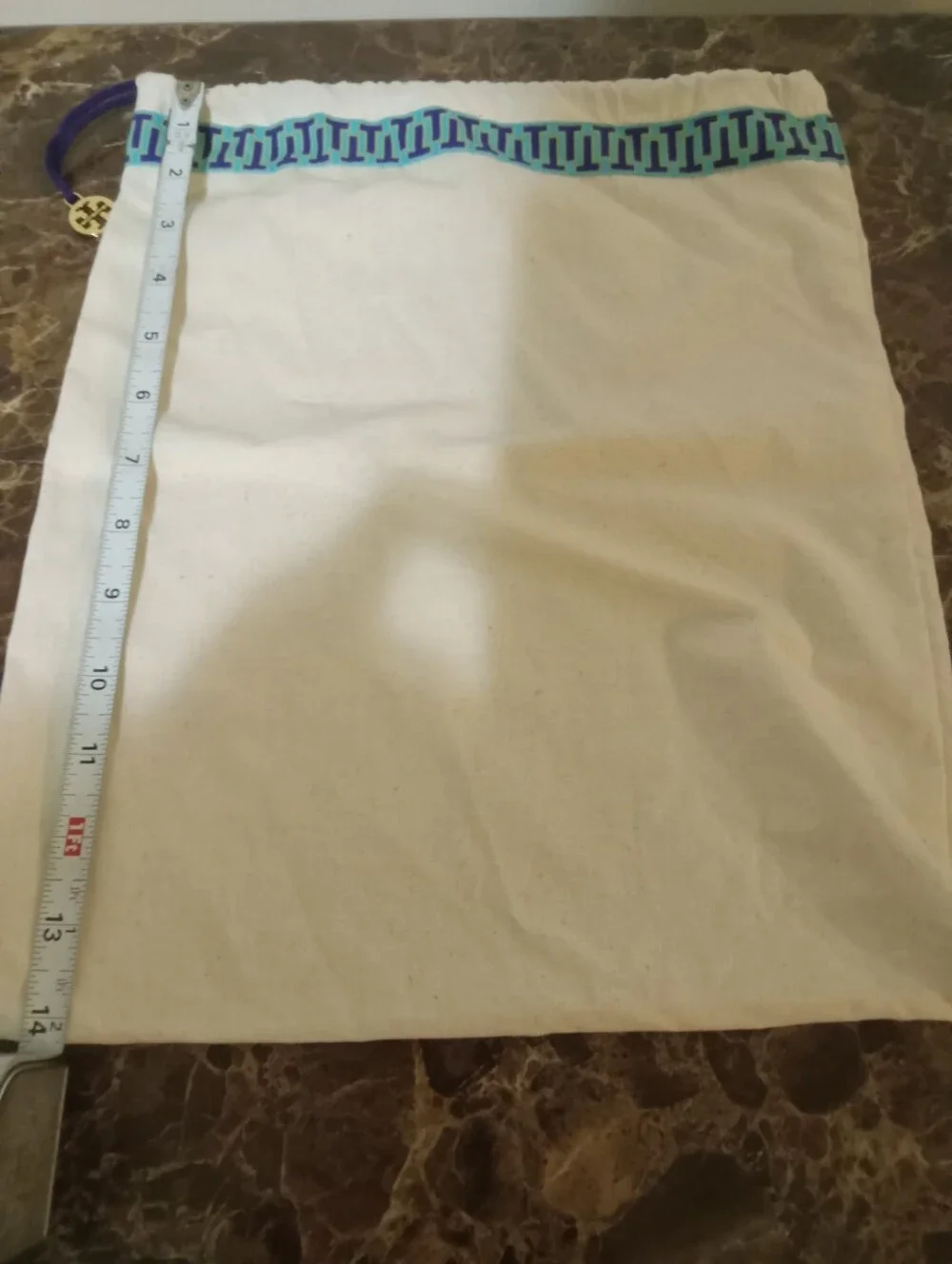 Tory Burch Off White/Blue Dustbag EUC